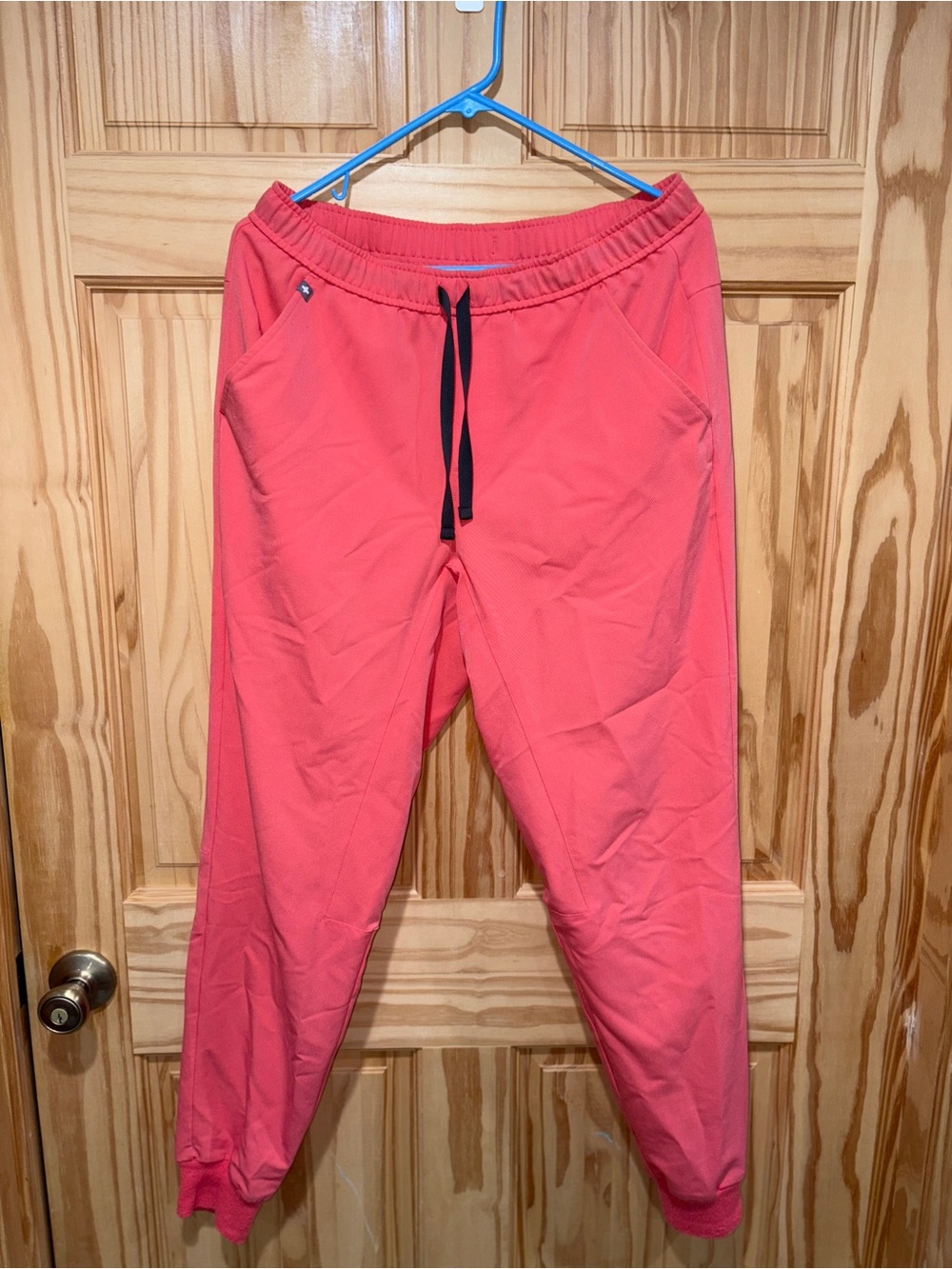 Figs Men's/Womens Coral Pink/Peach Jogger Pants with Drawstring